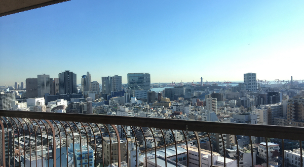 東京マリオットホテルのデラックスルームからの景色