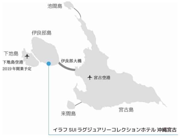 イラフ SUI ラグジュアリーコレクションホテル沖縄宮古の地図（MAP）