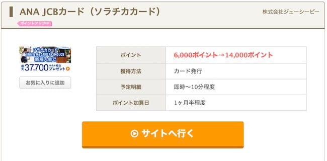 ANA JCBカード(ソラチカカード)キャンペーンページ